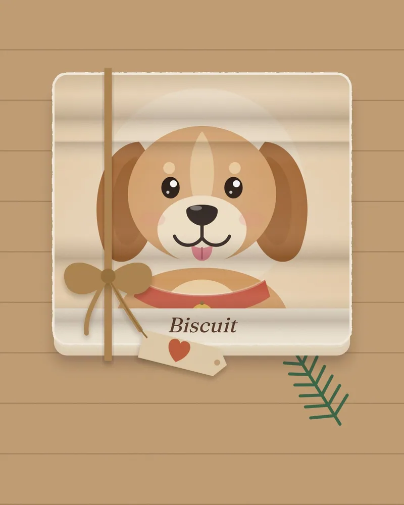 Illustration of the blanket wrapped with a ribbon and a heart gift tag